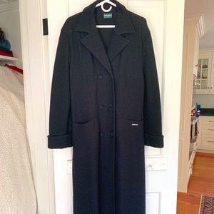 GEIGER OF AUSTRIA COLLECTIONS BOILED WOOL BLACK COAT SIZE EUR 40 (large)